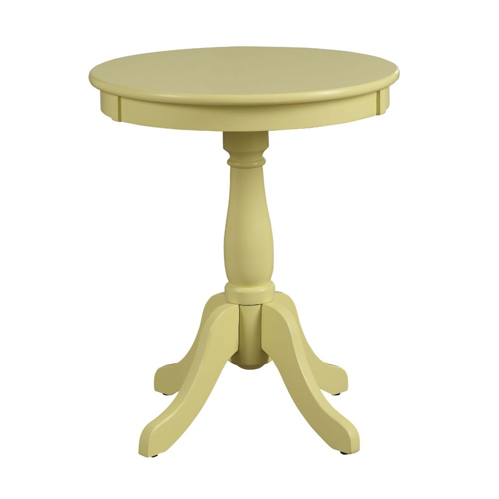 Alger Light Yellow Finish Accent Table