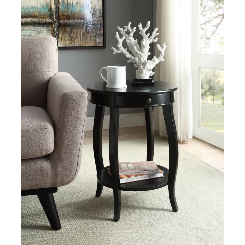 Alysa Black Finish End Table