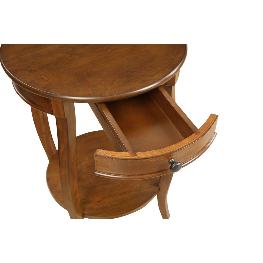 Alysa Walnut Finish End Table