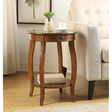 Alysa Walnut Finish End Table