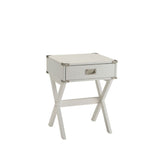 Babs White Finish End Table