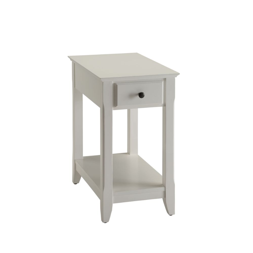 Bertie White Finish Accent Table