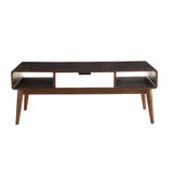 Christa White & Espresso Finish Coffee Table