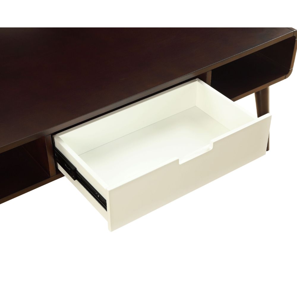 Christa White & Espresso Finish Coffee Table