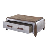 Brancaster Antique Oak & Aluminum Coffee Table