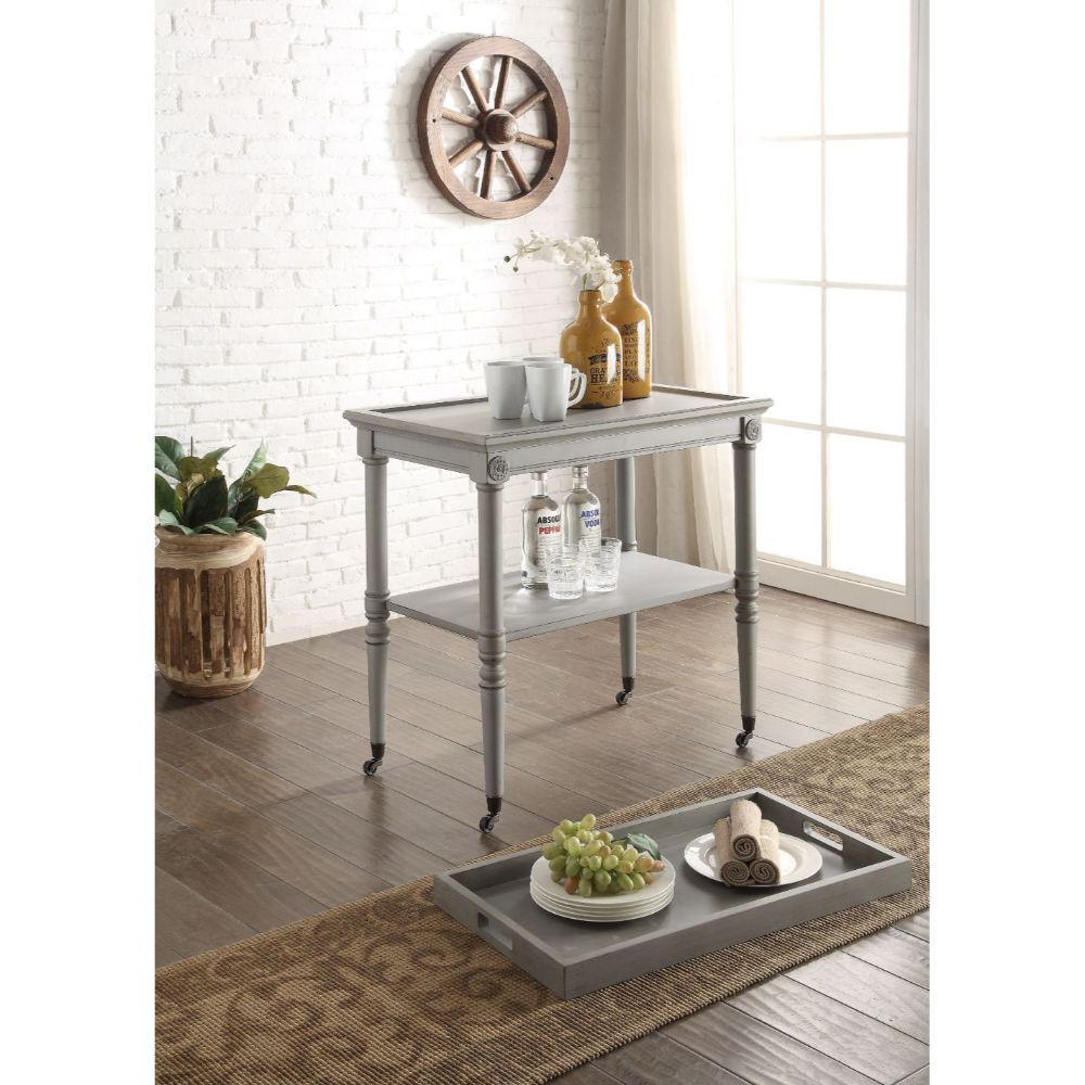 Frisco Antique Slate Finish Tray Table