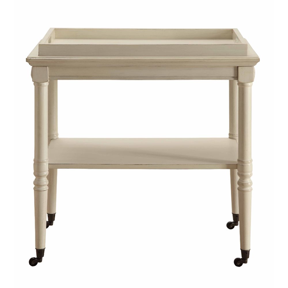 Frisco Antique White Finish Tray Table