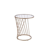 Bluelipe Champagne Finish End Table