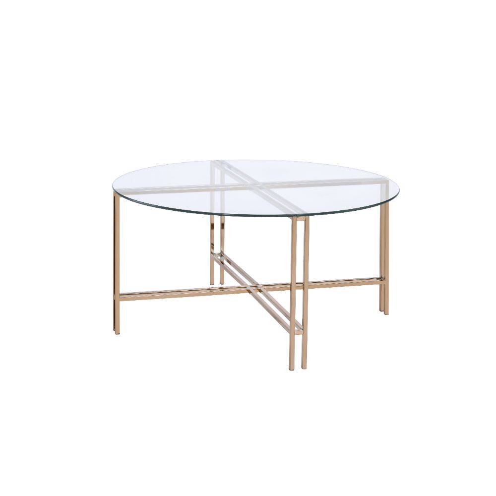 Veises Champagne Finish Coffee Table