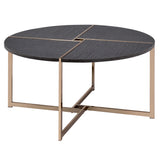 Bromia Black & Champagne Finish Coffee Table