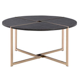 Bromia Black & Champagne Finish Coffee Table