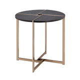 Bromia Black & Champagne Finish End Table