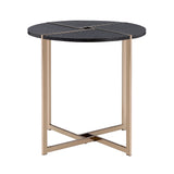 Bromia Black & Champagne Finish End Table