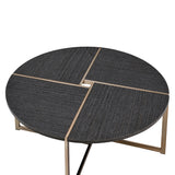 Bromia Black & Champagne Finish End Table