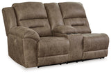 Ravenel Fossil Left-Arm Facing Power Reclining Loveseat With Console