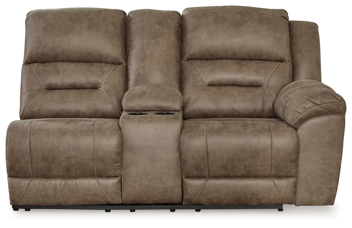 Ravenel Fossil Right-Arm Facing Power Reclining Loveseat With Console