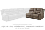 Ravenel Fossil Right-Arm Facing Power Reclining Loveseat With Console