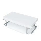 Aspers White Top & Chrome Finish Coffee Table