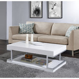 Aspers White Top & Chrome Finish Coffee Table