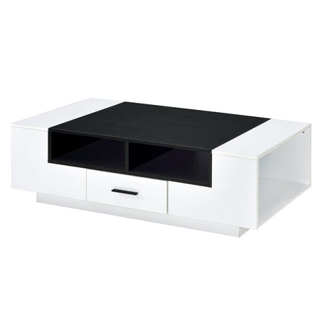 Armour White & Black Finish Coffee Table