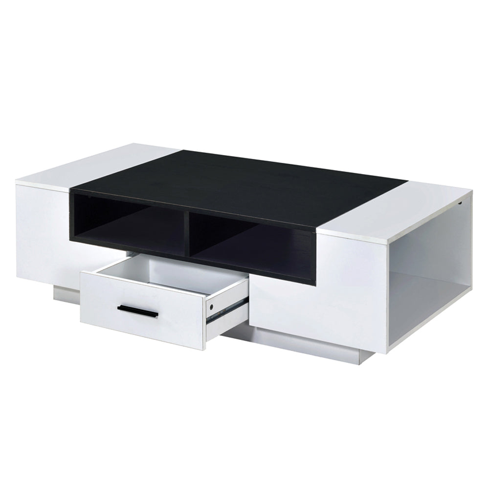 Armour White & Black Finish Coffee Table