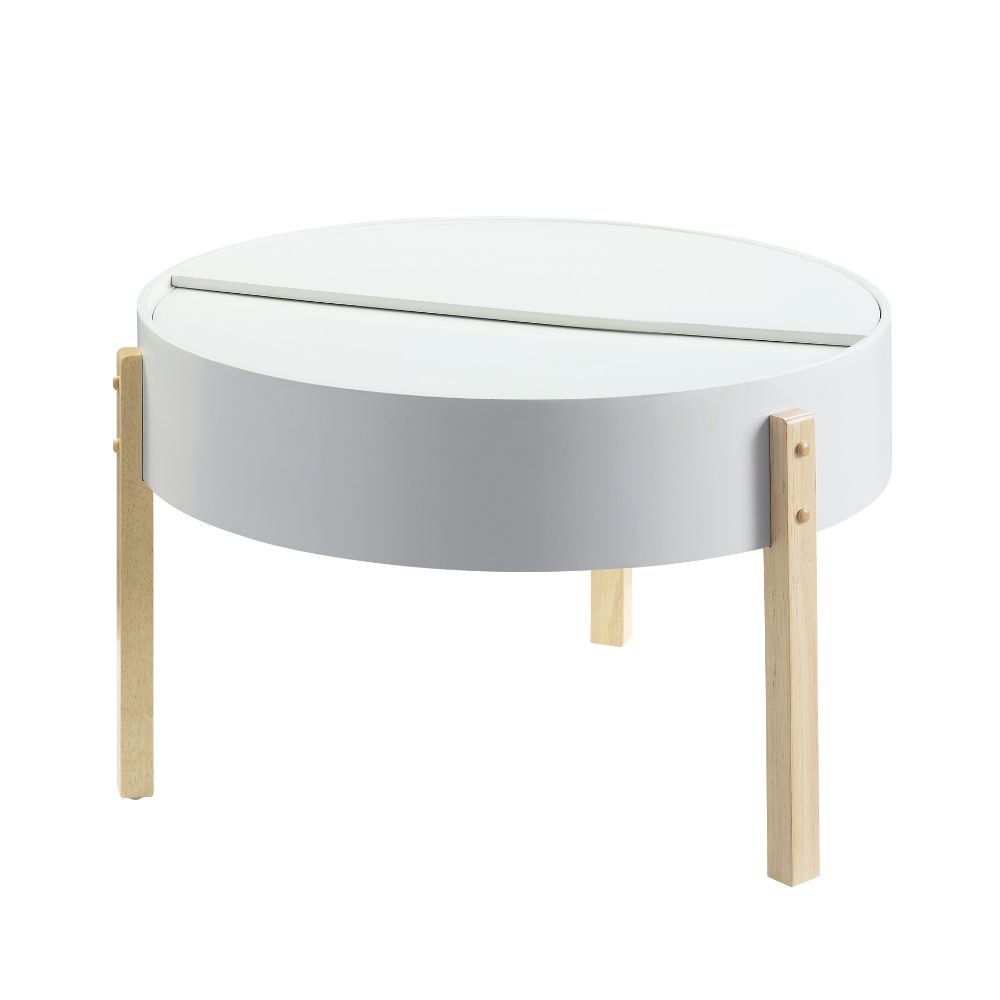 Bodfish White & Natural Finish Coffee Table