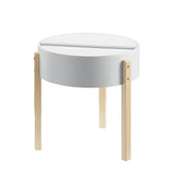 Bodfish White & Natural Finish End Table