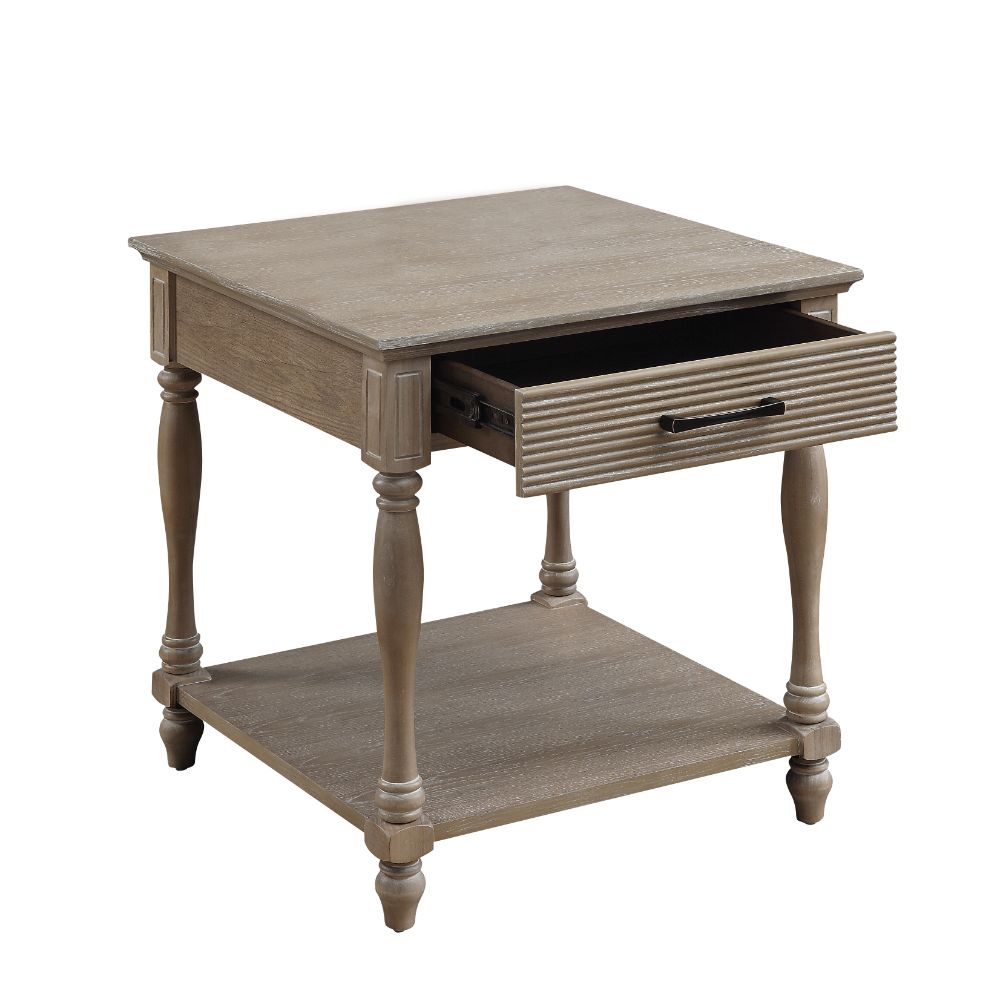 Ariolo Weathered Oak Finish End Table