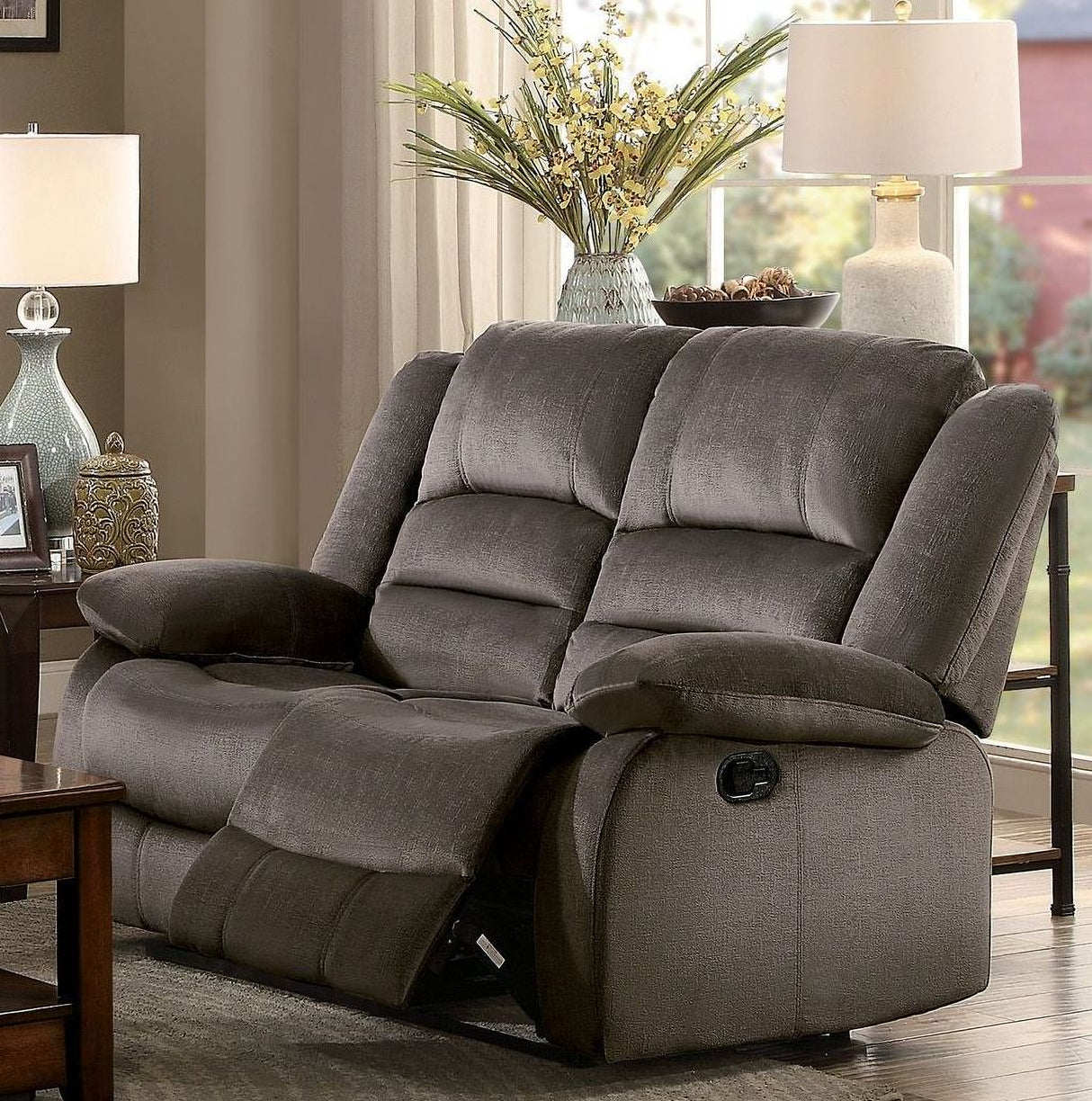 Jarita Chocolate Double Reclining Living Room Set