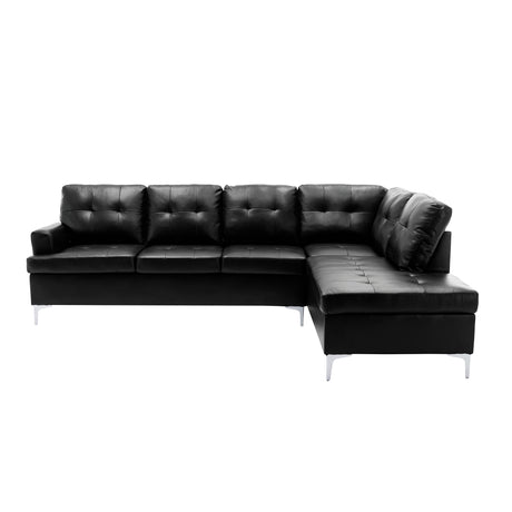 Barrington Black 2-Piece Sectional With Right Chaise