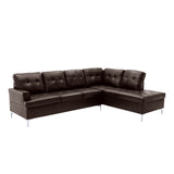 Barrington Exposed Metal Feet With Silver 2-Piece Sectional Right Chaise