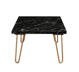 Telestis Black Marble & Gold Coffee Table