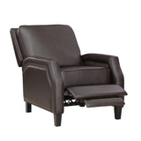 Berenson Exposed Wood Feet With Black Push Back Reclining Chair