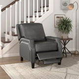 Berenson Exposed Wood Feet With Black Push Back Reclining Chair