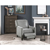 Banks Exposed Wood Feet With Black Push Back Reclining Chair