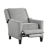 Banks Exposed Wood Feet With Black Push Back Reclining Chair