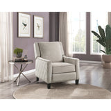 Banks Exposed Wood Feet With Black Push Back Reclining Chair