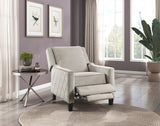 Banks Exposed Wood Feet With Black Push Back Reclining Chair