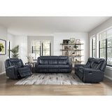 Littleton Blue Swivel Glider Reclining Chair