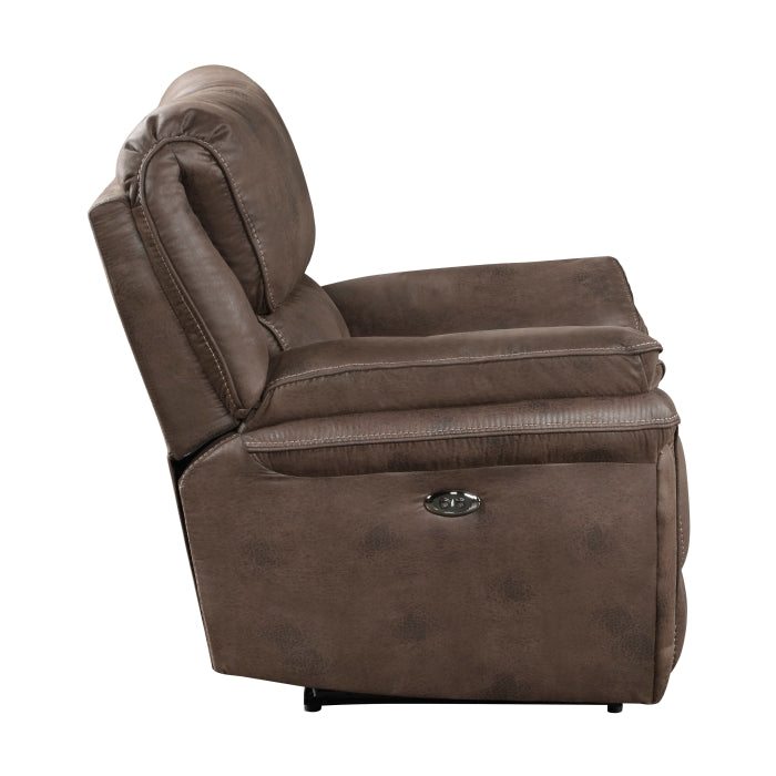 Proctor Brown Microfiber Power Reclining Chair