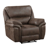 Proctor Brown Microfiber Power Reclining Chair