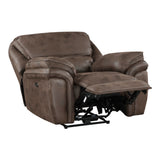 Proctor Brown Microfiber Power Reclining Chair