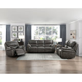 Proctor Gray Microfiber Power Double Reclining Sofa