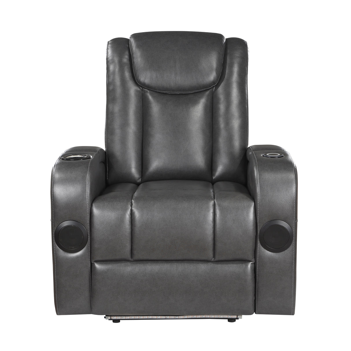 Turbo Power Reclining Chair With Wireless Charger, Cooling Cup-Holder, Storage Arms, Speakers, Led Light And Usb Port