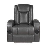 Turbo Power Reclining Chair With Wireless Charger, Cooling Cup-Holder, Storage Arms, Speakers, Led Light And Usb Port