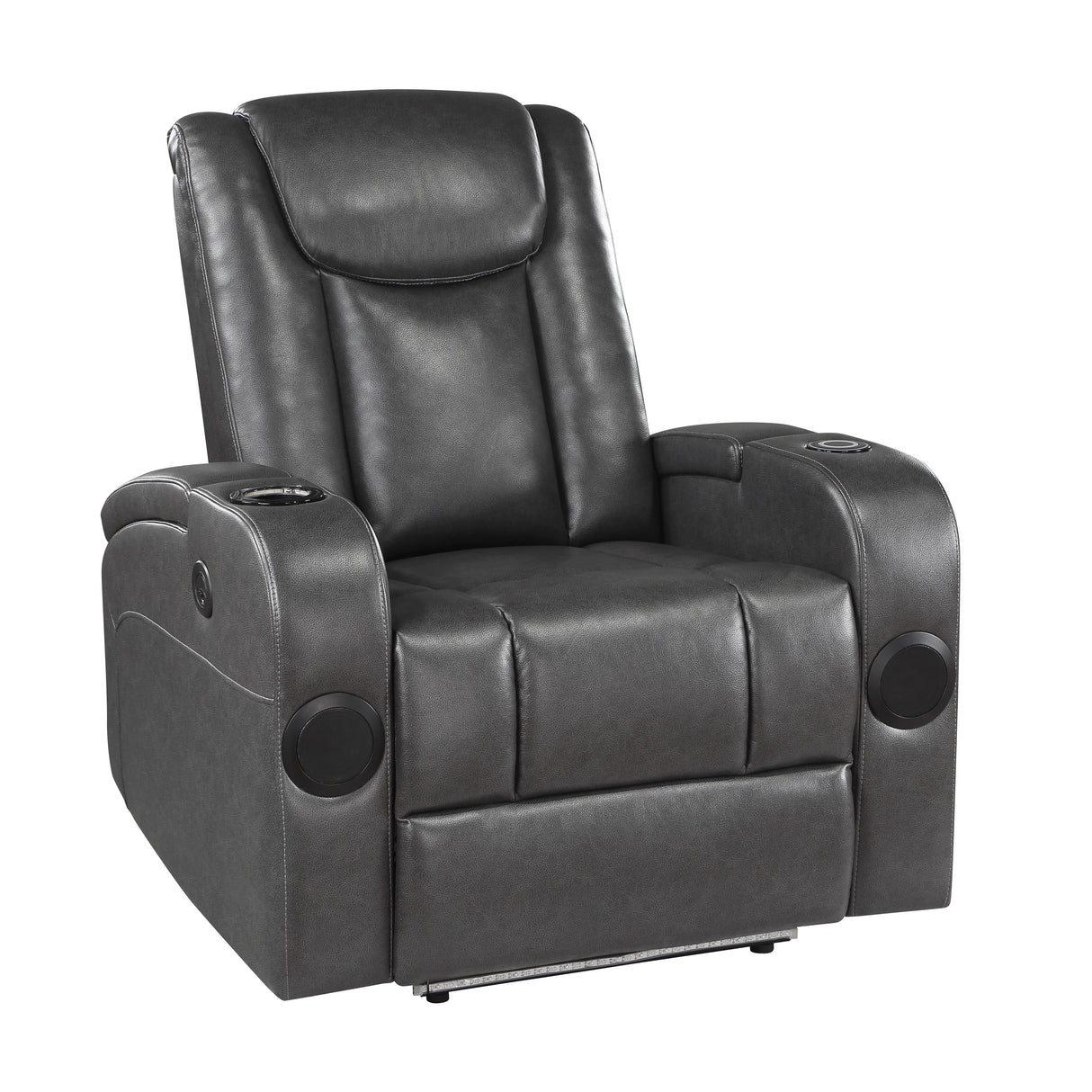 Turbo Power Reclining Chair With Wireless Charger, Cooling Cup-Holder, Storage Arms, Speakers, Led Light And Usb Port