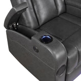 Turbo Power Reclining Chair With Wireless Charger, Cooling Cup-Holder, Storage Arms, Speakers, Led Light And Usb Port