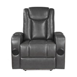 Turbo Power Reclining Chair With Wireless Charger, Cooling Cup-Holder, Storage Arms, Speakers, Led Light And Usb Port