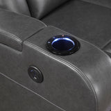 Turbo Power Reclining Chair With Wireless Charger, Cooling Cup-Holder, Storage Arms, Speakers, Led Light And Usb Port