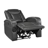 Turbo Power Reclining Chair With Wireless Charger, Cooling Cup-Holder, Storage Arms, Speakers, Led Light And Usb Port